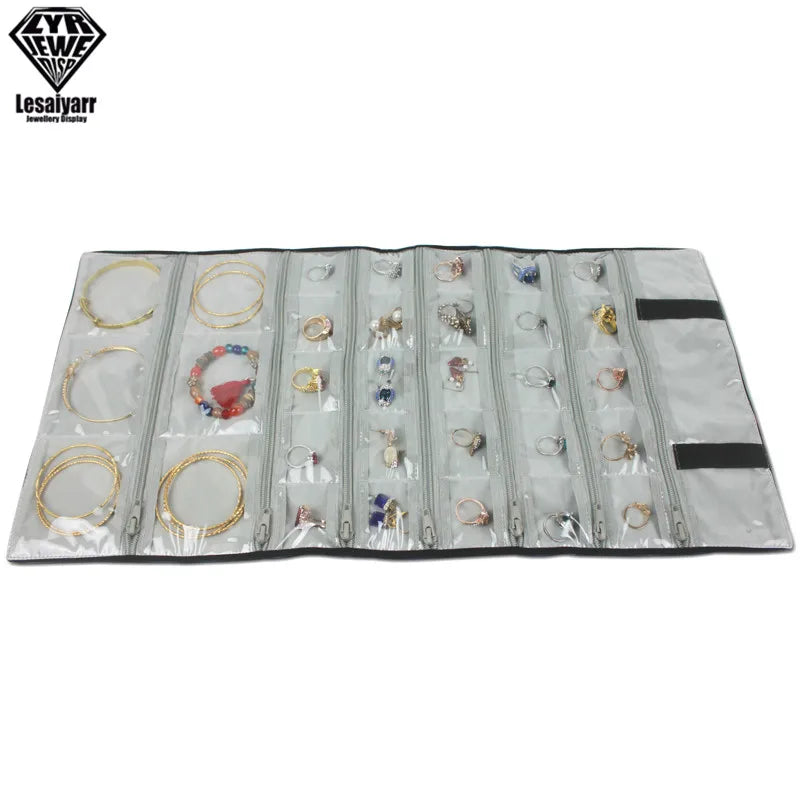 Jewelry Roll Up Bag Organizer Soft Velvet Travel Bags Necklace Earrings Ring Bracelet Carrier Storage Case Bangle Watch Holder