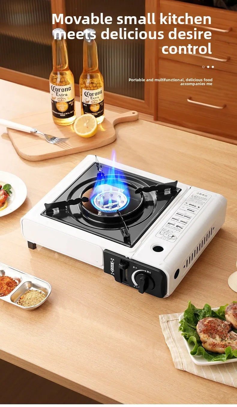 2025Portable Outdoor Cassette Stove Butane Gas Stove for Hot Pot BBQ Camping Cooking Lightweight Compact Design
