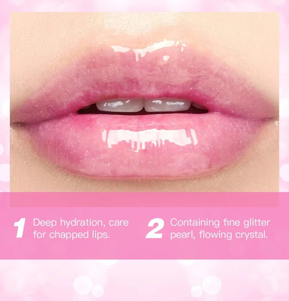 Soft Jelly Lipstick Color Changing Glossy Hydrating Moisturizing Glitter Lip Stick Sparkling Sequins Turning Red Shade Lip Balm