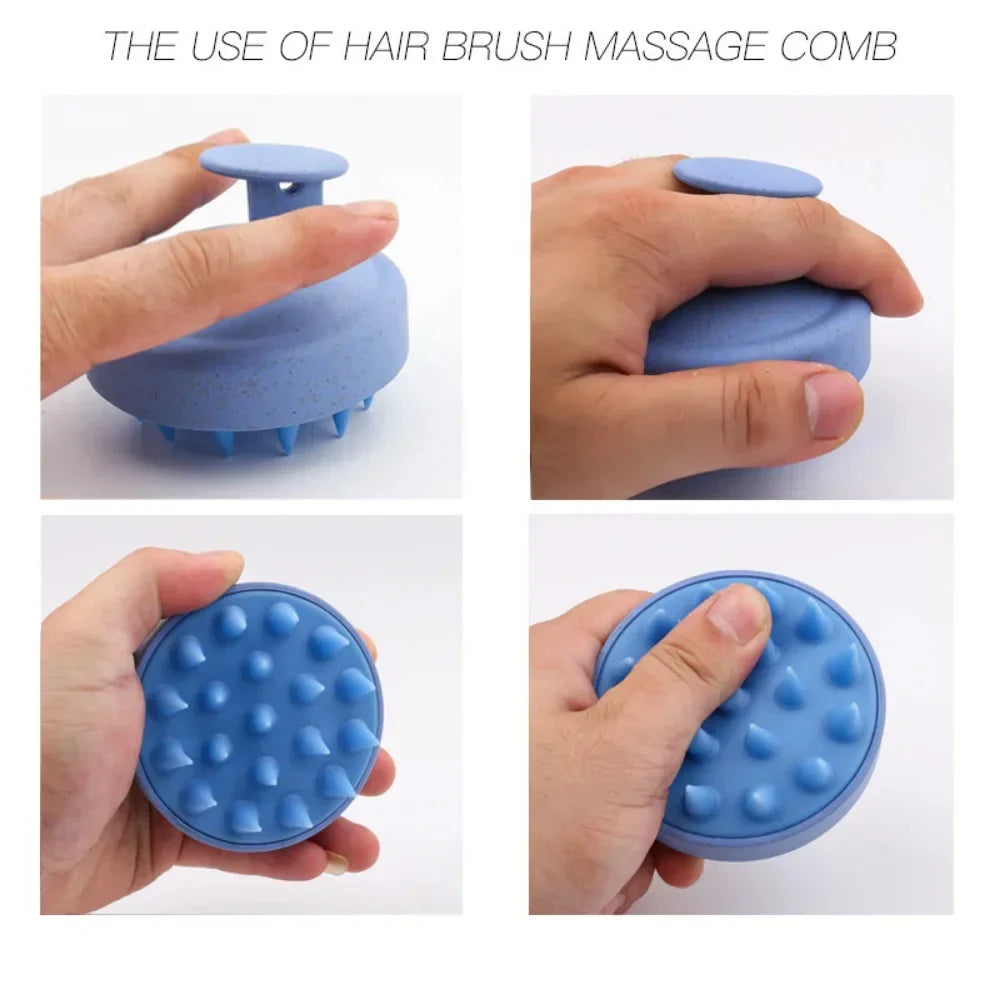 Silicone Shampoo Brush Body Massage Brush Bath Shower Brush Salon Hairdressing Tool Scalp Massage Comb Hair Washing Comb