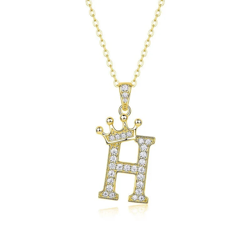 Collana con Lettere dell'Alfabeto in Moissanite D Color VVS1 Certificata