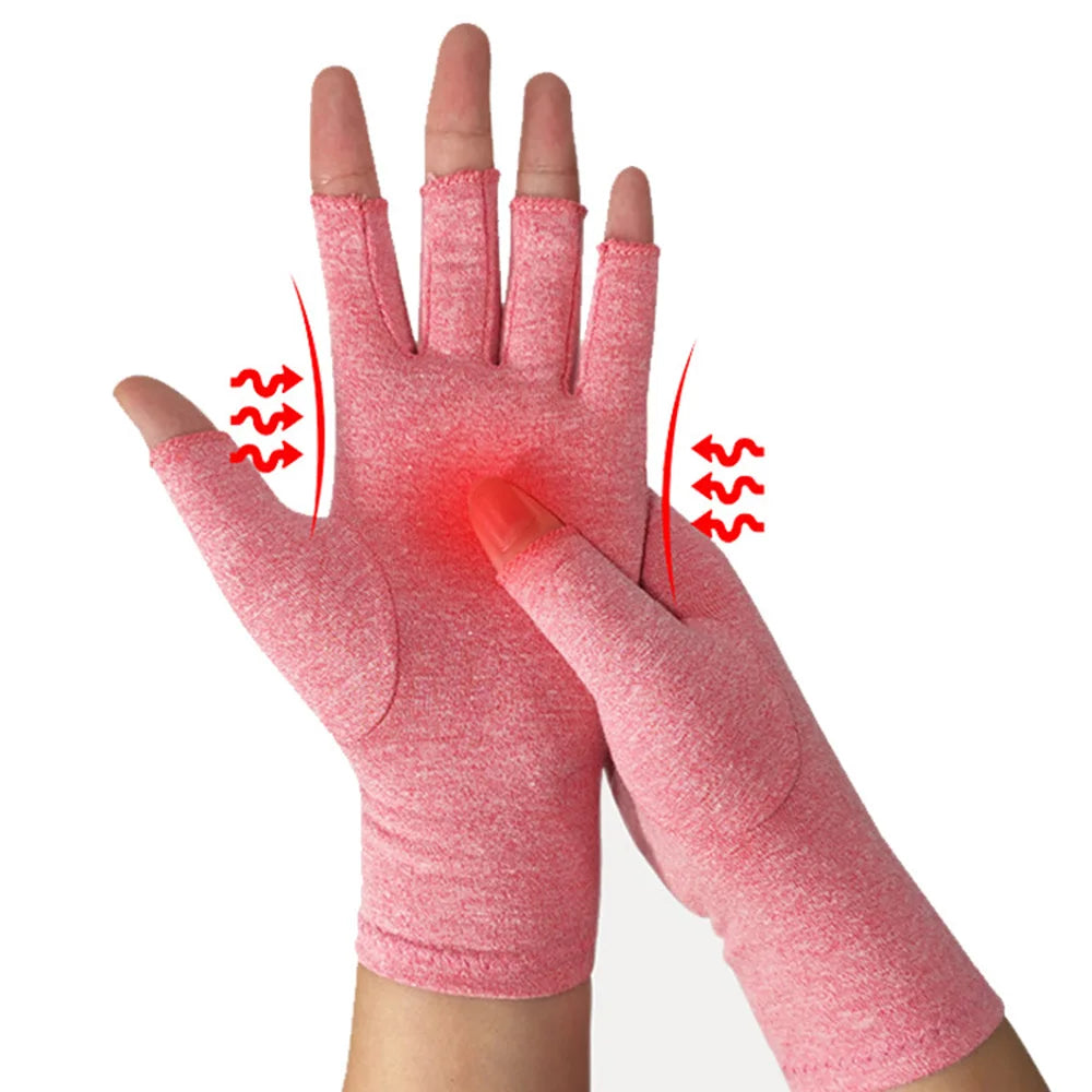 1 Pair Compression Arthritis Gloves Premium Arthritic Joint Pain Relief Hand Gloves Therapy Open Fingers Compression Gloves