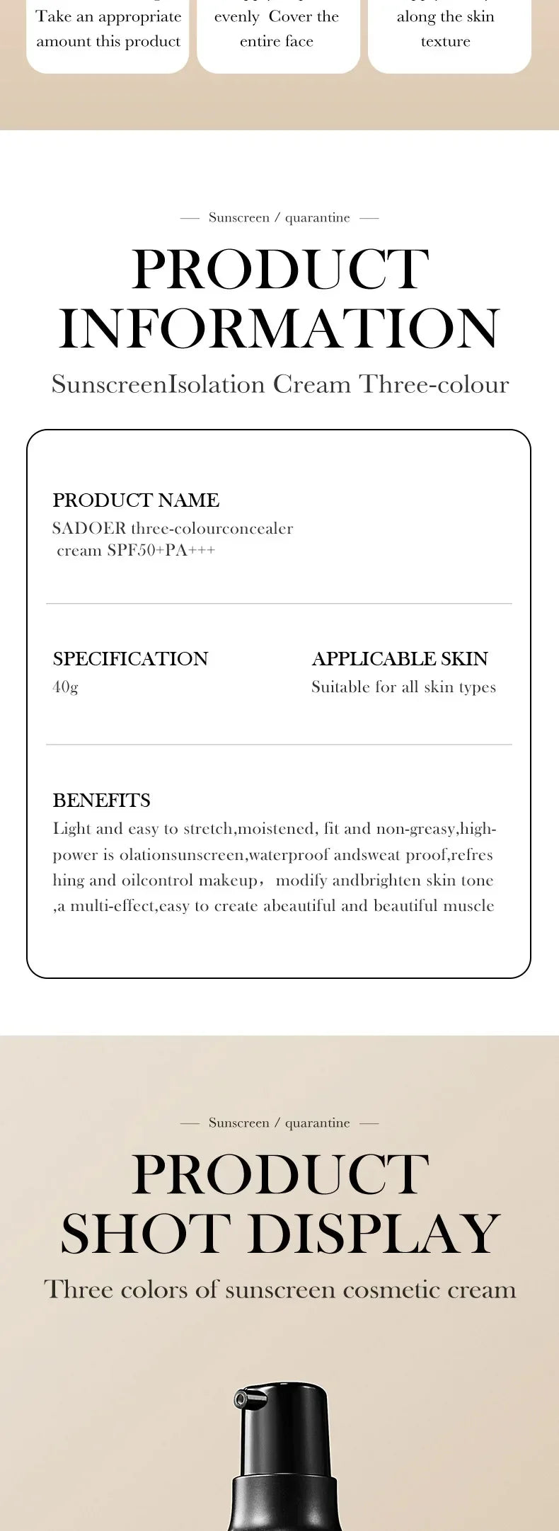 40ml Isolation Cream Face Primer Moisturizing Invisible Pores Facial Brighten Foundation Correcting Skin Tone Cosmetics Makeup