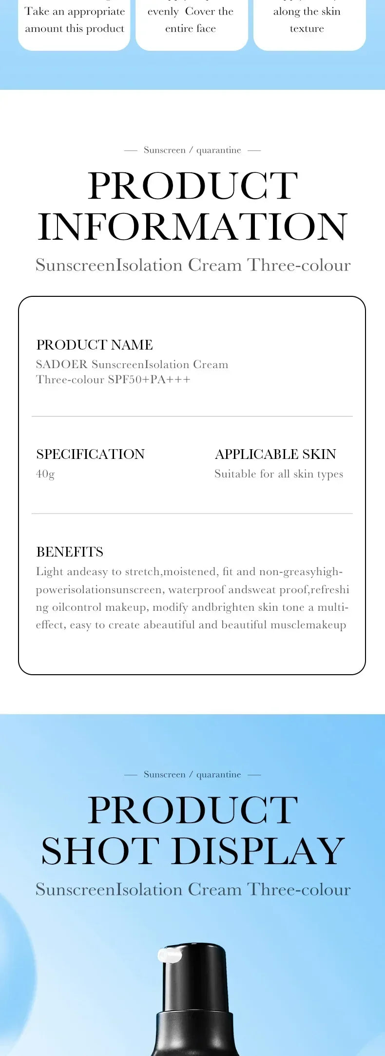 40ml Isolation Cream Face Primer Moisturizing Invisible Pores Facial Brighten Foundation Correcting Skin Tone Cosmetics Makeup