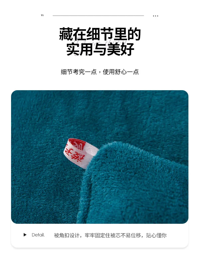 Thicken Lamb Double-faced Velvet Quilt Wool Super Warm Winter Comforter Students Dormitory Luxury Blanket Soft Quilt Duvets