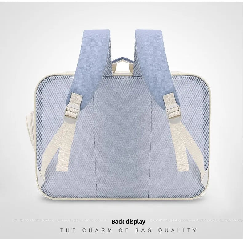 New arrivalpure color large-capacity pet bag outdoor backpack cat bag outing bag portable shoulder crossbody bag cat cage
