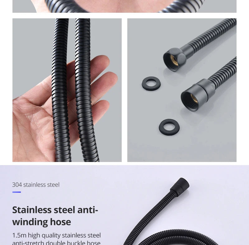 Bathroom 20inch 50x50cm Shower Head Panel Faucet Rain Mist Laterfal Jets Thermostatic Valve Mixer System SPA Massage Set