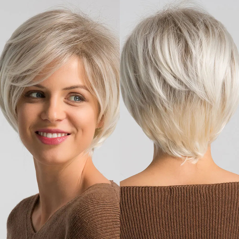 Peluca corta con mechas: estilo, elegancia y comodidad