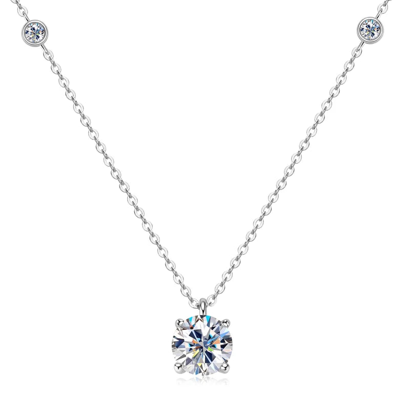 IOGOU Shiny 2.5ct Cushion Cut Moissanite Square Pendant Necklace for Women 925 Sterling Silver CZ Engagement Charm Fine Jewelry