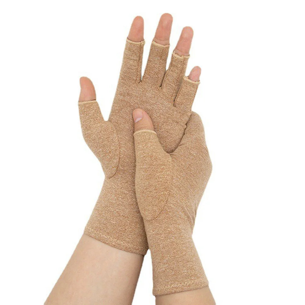 1 Pair Compression Arthritis Gloves Premium Arthritic Joint Pain Relief Hand Gloves Therapy Open Fingers Compression Gloves