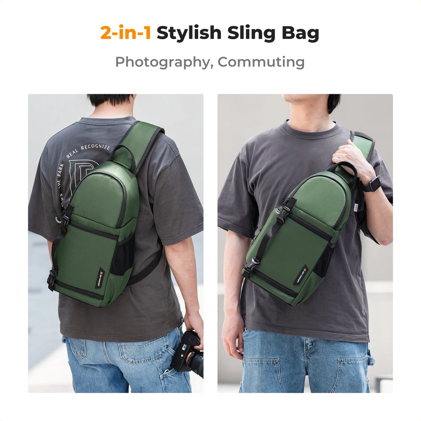 K&F Concept Camera bag Photography Backpack 10L Waterproof Camera Sling Backpack DSLR/SLR Camera Case Sony Fuji Photography Bags