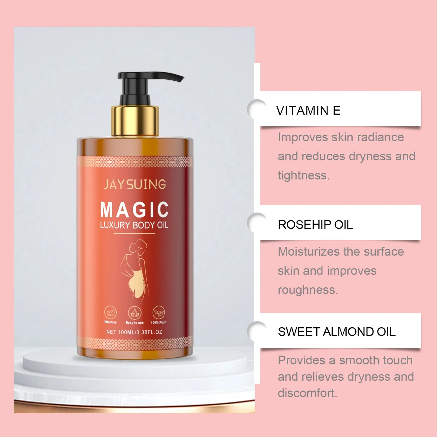 Magic Body Firming Oil Skin Tightening Anti-Aging Refreshing Abdomen Thigh Improve Elasticity Hydrate Anti Cellulite Massage Oil