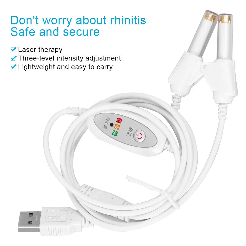 Tinnitus Ear Laser Therapy LLLT Irradiation Laser Physiotherapy Earplug Otitis Media Deafness Nose Rhinitis Sinusitis Treatment