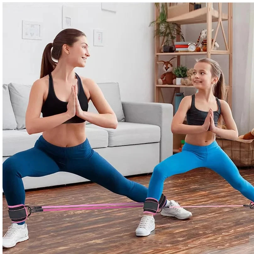 Ankle Strap Resistance Bands Hip Leg Strength Pull Rope Fitness Elastic Training Home Yoga Pilate Crossfit Workout Gym Equipment