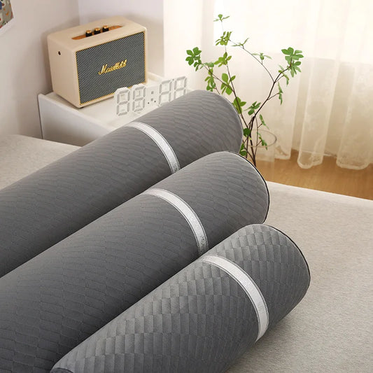 Cervical Neck Roll Memory Foam Pillow Bolster Pillow Round Neck Pillows Support for Sleeping Bolster Pillow for Bed Legs Back