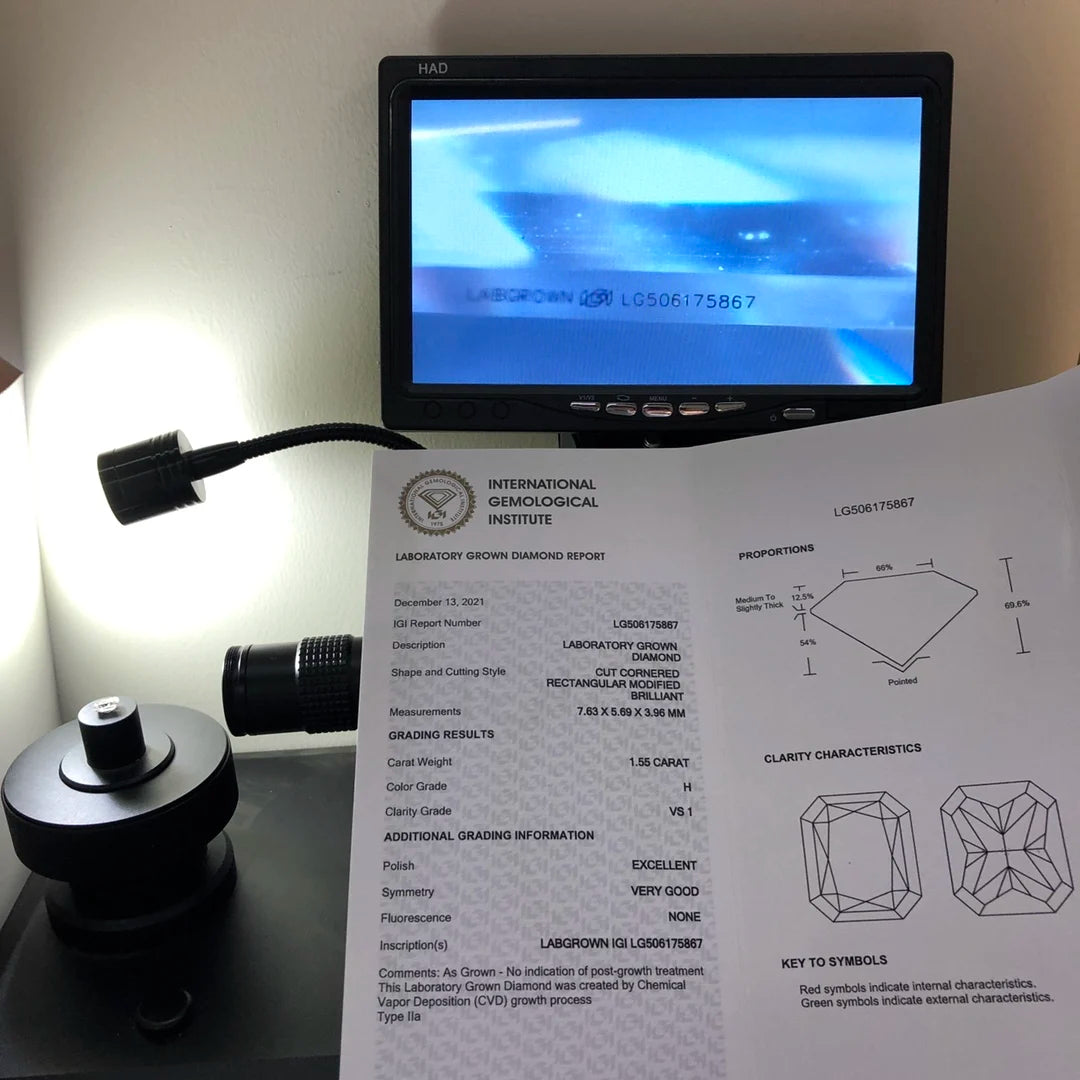 Diamanti Lab Grown Taglio Radiant con Certificato IGI