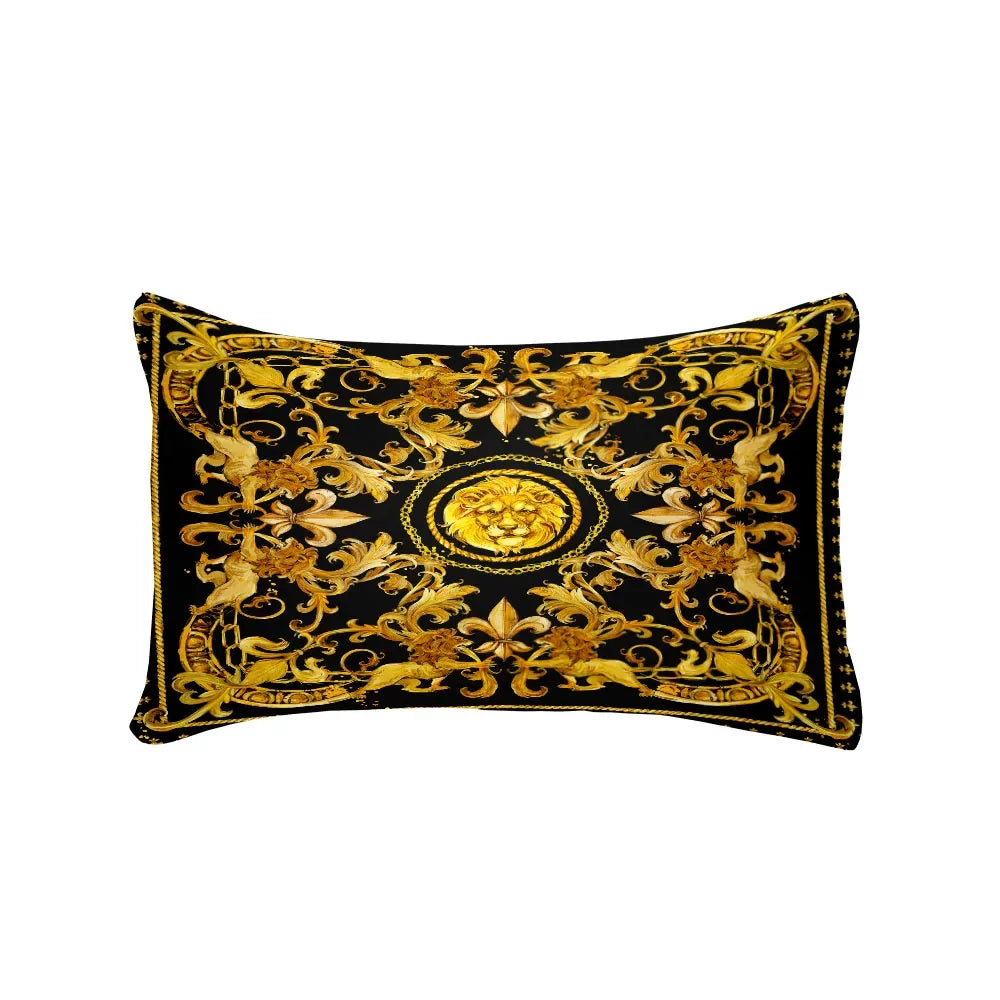 Luxury Baroque Pattern Bedding Set Golden Duvet cover set Twin Double Queen King Size Comforter cover set for Gift Bed Linen