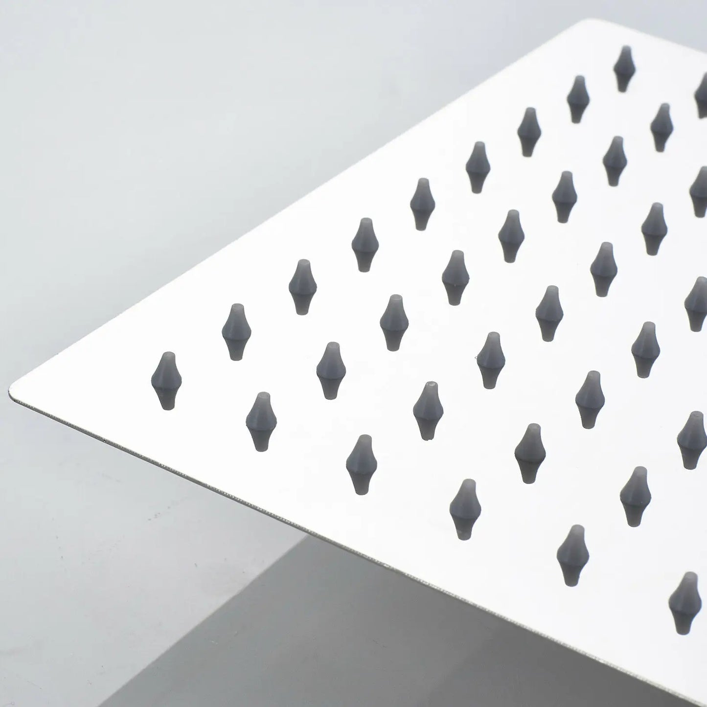 Luxury Chrome LED Rainfall Shower Head Stainless Steel Square Color Changing Lights Shower head Water Flow Generates