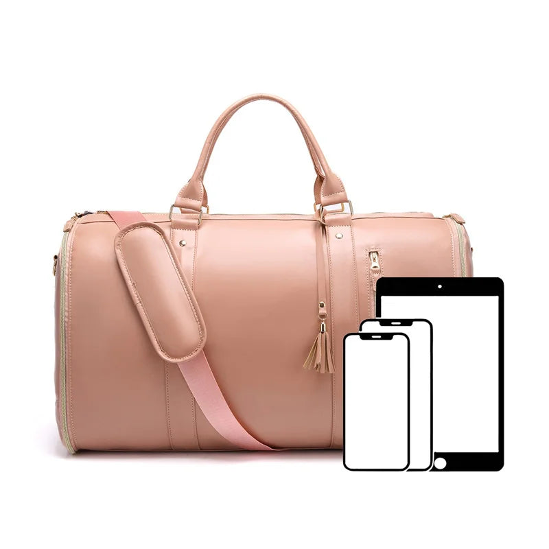 75L Large Capacity PU Foldable Travel Bag Lightweight Traveling Duffel Bag for Women Men Tote Bag Carry On Luggage Bag