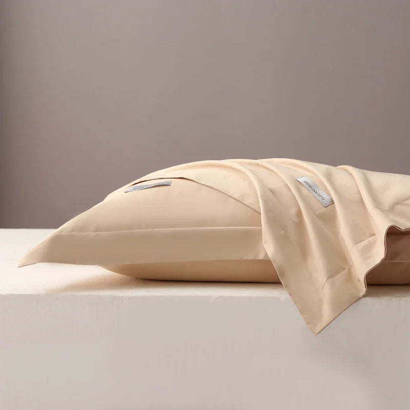 Solid Color Pillow Case Long Staple Cotton Pillowcase Washable Envelope Style Pillow Protector Cover For Bedroom Sleeping