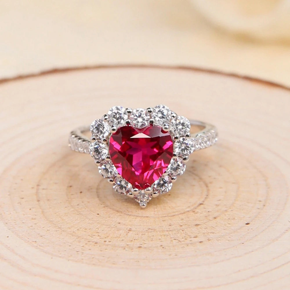 Wong Rain 925 Sterling Silver 3EX VVS1 D Color Heart Cut 2 CT Real Moissanite Diamonds Gems Rings Fine Jewelry Engagement Gifts
