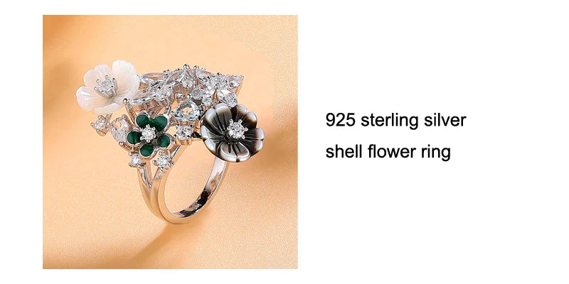 Laya 925 Sterling Silver Summer Hot Style Luxury Jewelry High Quality Zircon Natural Shell Flower Necklace For Women 2022 Trend