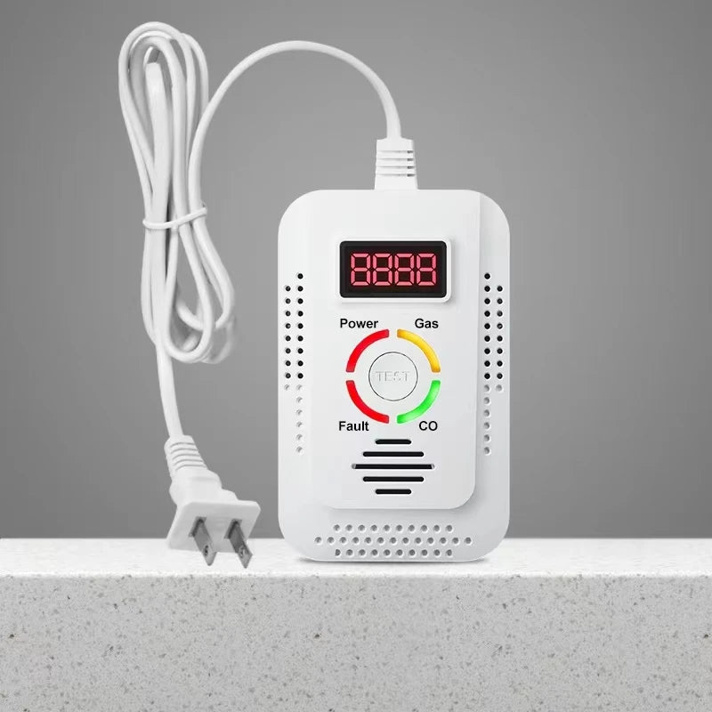 2 in1 Natural Gas Detector And Carbon Monoxide CO Detector, Combustible Gas Leak Detector Monitor For Co, Lng, Lpg, Methane