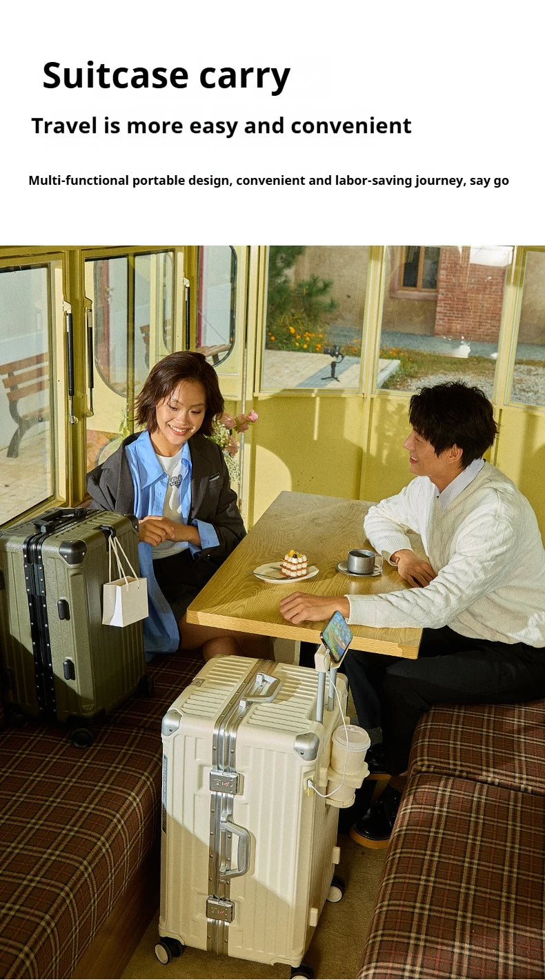 Hard Shell Carry-On Suitcase Rolling Travel Luggage with Spinner Wheels 20 24 26 28 30 Inch Large Capacity Durable Luggage