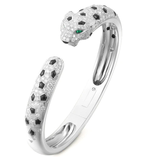 WUIHA Vintage 925 Sterling Silver Lab Sapphire High Carbon Diamonds Gemstone Wedding Engagement Bracelet Bangle Fine Jewelry