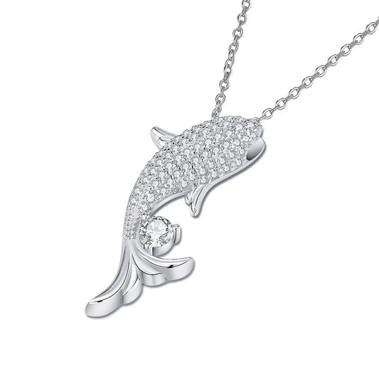 Wong Rain Sparkling 925 Sterling Silver VVS1 3EX D Color Real Moissanite Diamond Gemstone Carp Pendant Necklace Fine Jewelry GRA