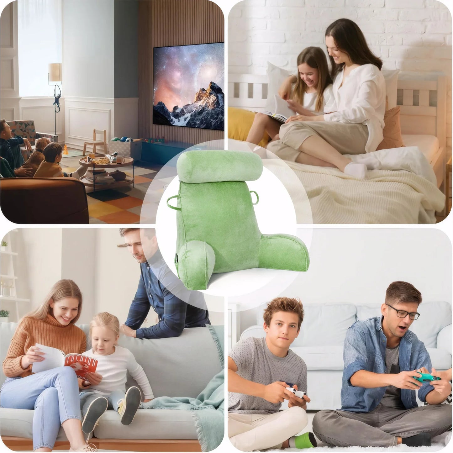 Headboard Pillow Triangle Cushion Reading Large Bolster Backrest Positioning Support body wedge sleeping pillow for Bed Headboar