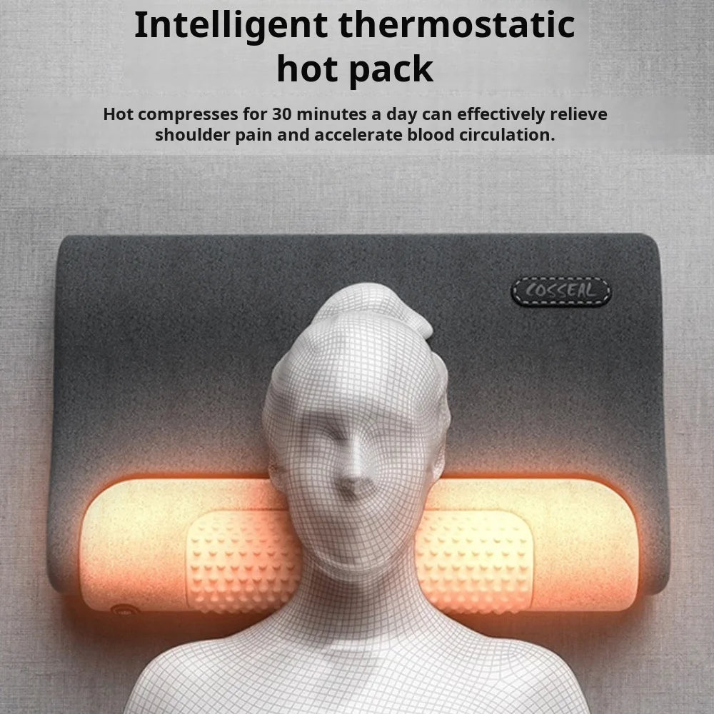 Cervical Pillow To Protect The Vertebrae And Improve Sleep, Massage Spine, Non-Traction Hot Compress Cylindrical Cervical Pillow