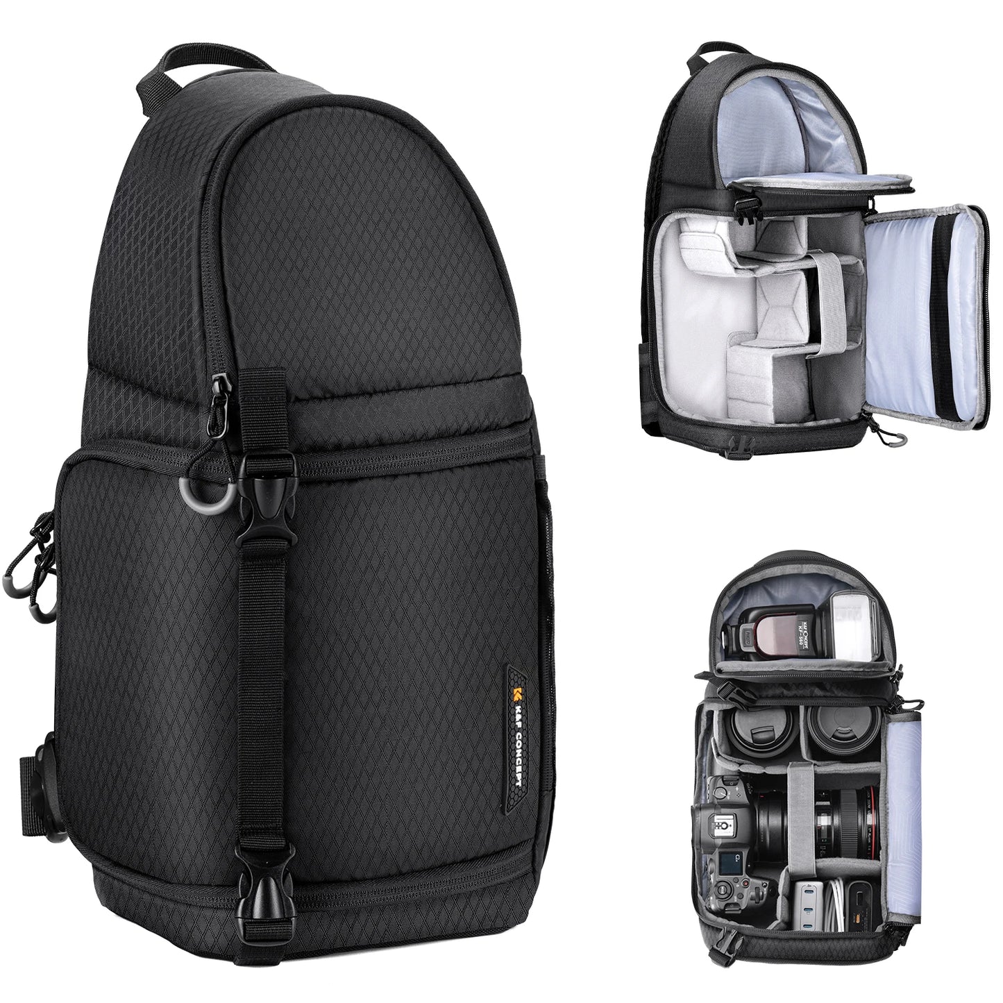 K&F Concept Camera bag Photography Backpack 10L Waterproof Camera Sling Backpack DSLR/SLR Camera Case Sony Fuji Photography Bags