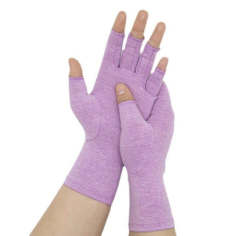 1 Pair Compression Arthritis Gloves Premium Arthritic Joint Pain Relief Hand Gloves Therapy Open Fingers Compression Gloves