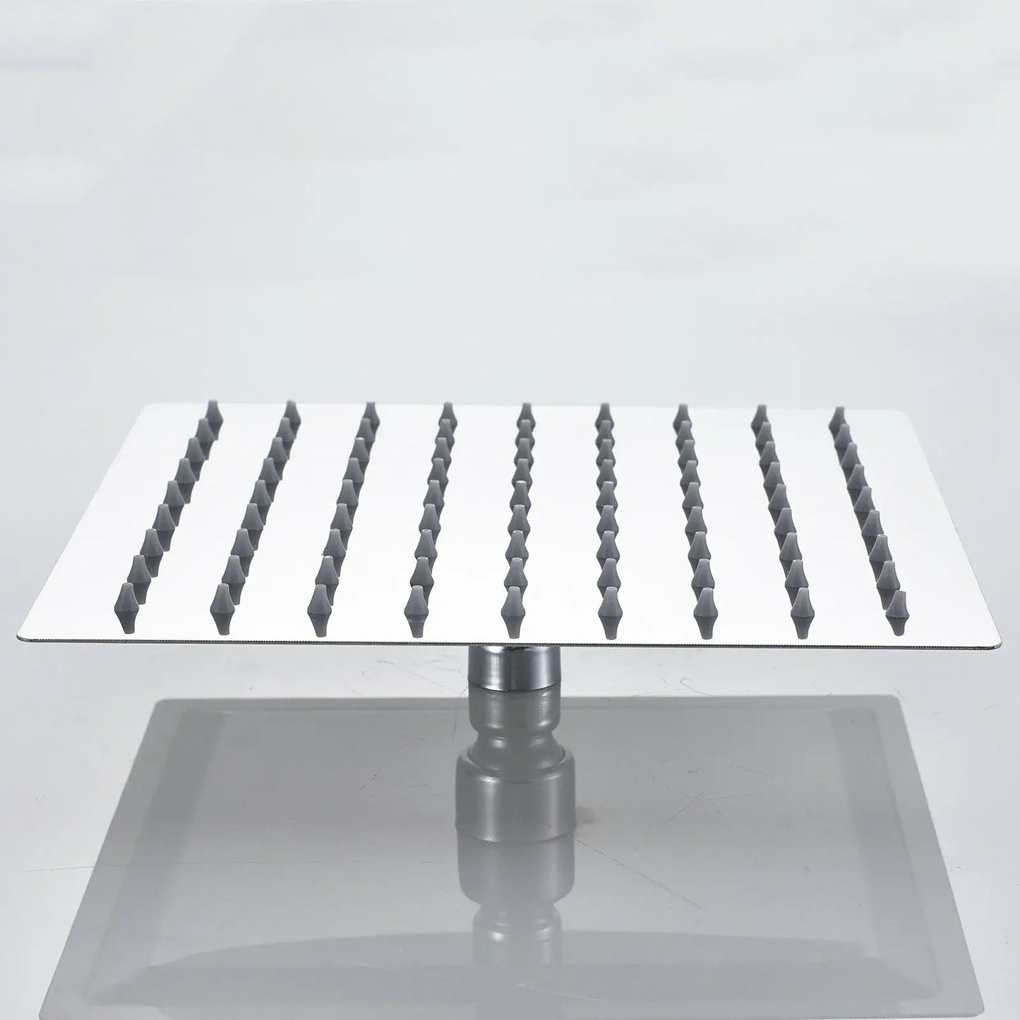 Luxury Chrome LED Rainfall Shower Head Stainless Steel Square Color Changing Lights Shower head Water Flow Generates