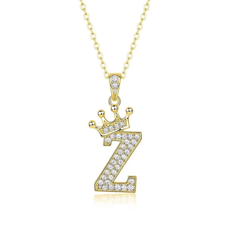 Collana con Lettere dell'Alfabeto in Moissanite D Color VVS1 Certificata