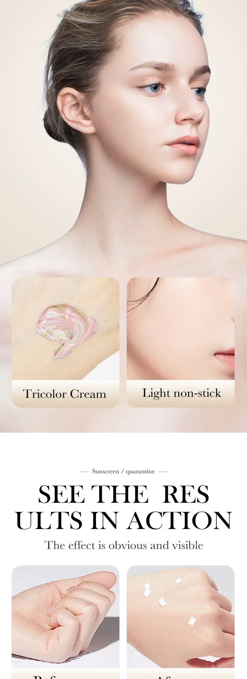 40ml Isolation Cream Face Primer Moisturizing Invisible Pores Facial Brighten Foundation Correcting Skin Tone Cosmetics Makeup
