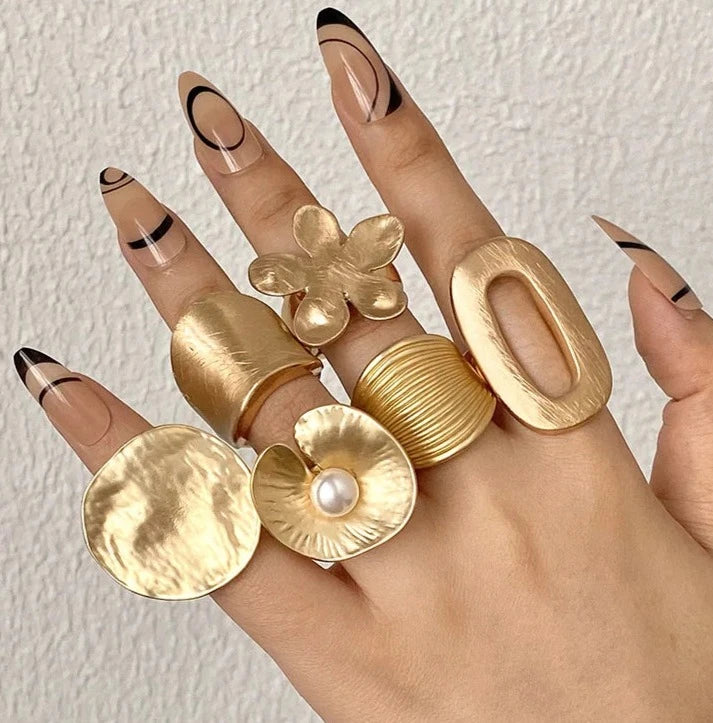 Colección de mini anillos de moda "Sinfonía de estilos"