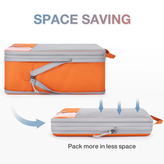 BAGSMART Packing Cubes Compression Storage Bag Travel Lightweight Suitcase Organizer Accessories Luggage Organizer Travel Bag