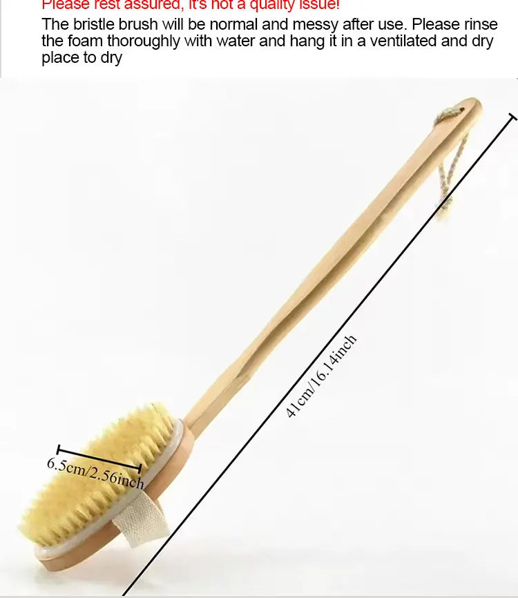 Detachable Shower Brush for The Back Bathroom Brush Back Dry Brushing Body Body Exfoliating Massage Shower