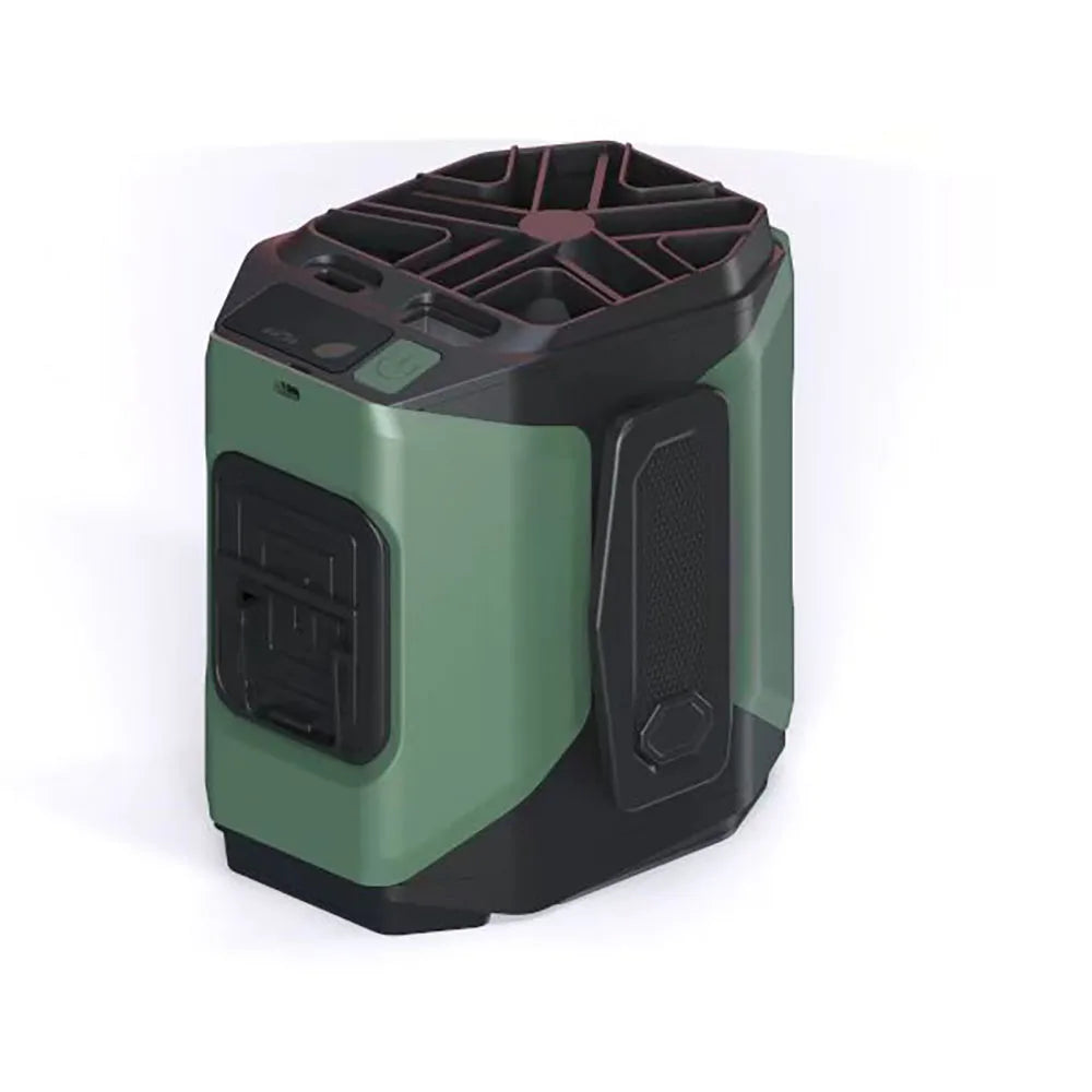 20000mAh Portable Outdoor Waist Fan Hanging Neck Strong Wind LED Lighting Outdoor Emergency Power Supply Suitable Outdoor Work