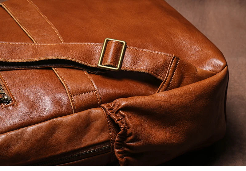 GURO High Quality Genuine Leather Backpack Men Large Capacity Business Travel bag Luxury Student School Bag Laptop Computer Pack
