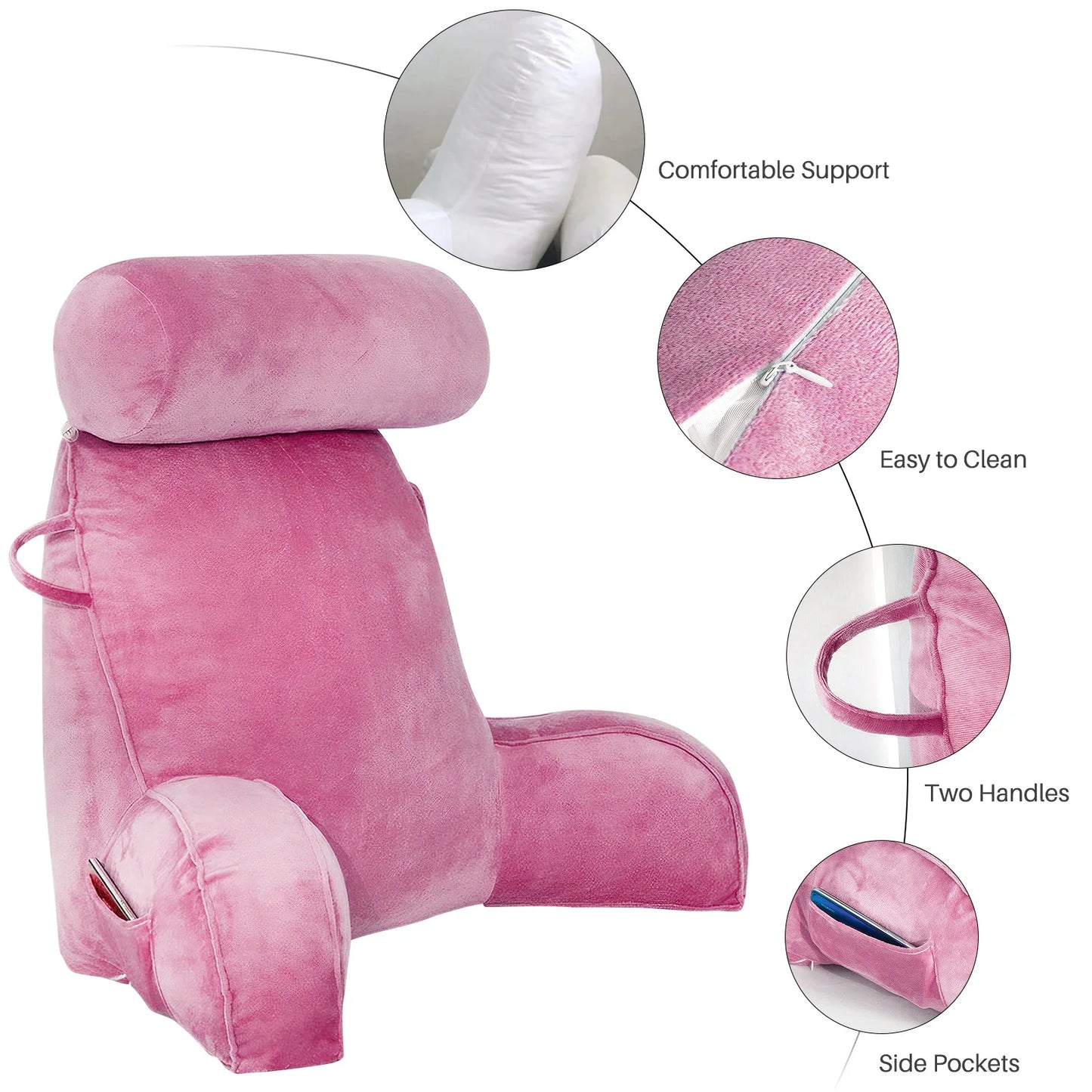 Headboard Pillow Triangle Cushion Reading Large Bolster Backrest Positioning Support body wedge sleeping pillow for Bed Headboar