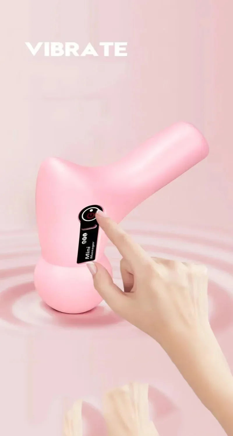 Original Mini Massage Massage LCD Screen 6 Heads Gun Muscle Massager Portable Electric Fascia Gun for Neck Foot Body Fascia Gun