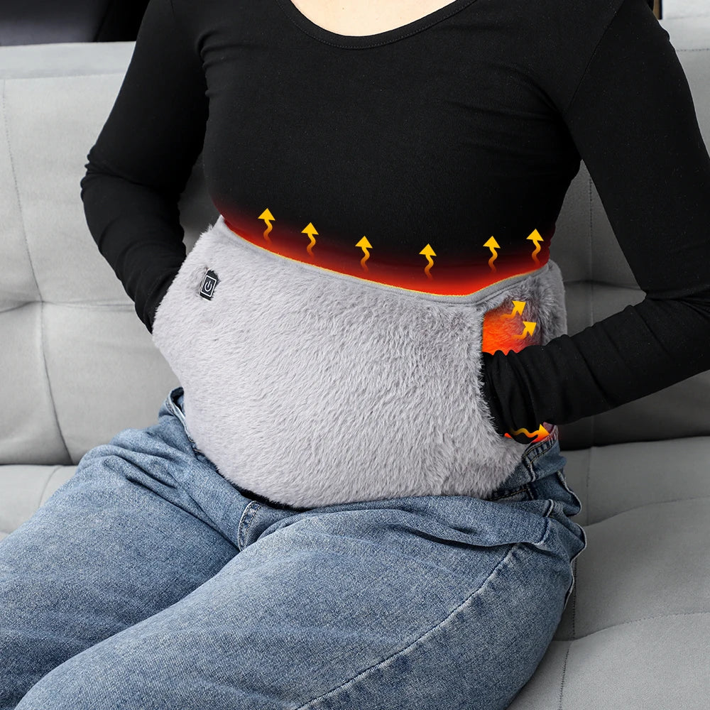USB Electric Heating Belt Adjustable Waist Magnetic Therapy For For Menstrual Cramp Lumbar Abdominal Leg Pain Relief