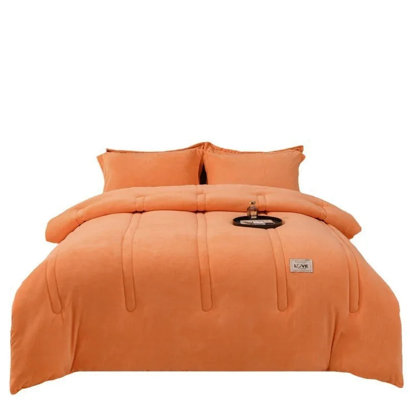 Thicken Lamb Double-faced Velvet Quilt Wool Super Warm Winter Comforter Students Dormitory Luxury Blanket Soft Quilt Duvets