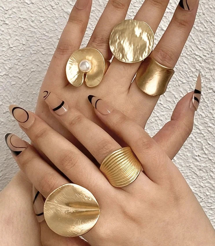 Colección de mini anillos de moda "Sinfonía de estilos"