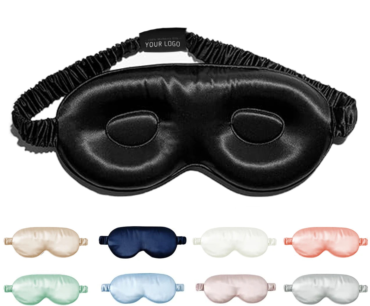 100% Pure Mulberrry Silk Sleep Mask,3D Contoured No Pressure Eye Covers,Soft Blindfold For Sleeping,Luxury Silk Sleep Eyemask