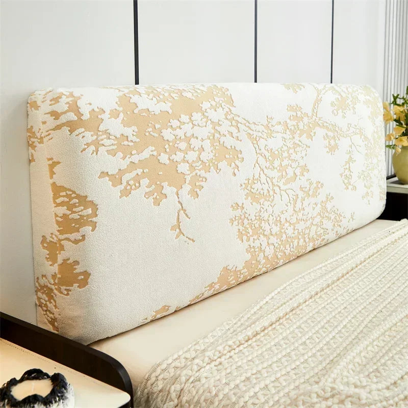 Luxury Jacquard Headboard Cover Bedroom Stretch Bedhead Slipcovers Anti-dirty Bed Back Protector Dustproof Covers for Home Hotel