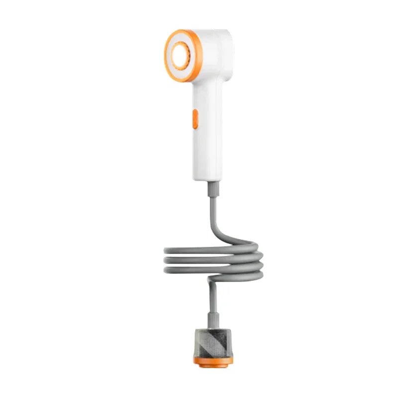 New Portable Outdoor Electric Shower with 2500mAh USB Charging Waterproof Mobile Showerhead for Camping Car Washing and Lighting
